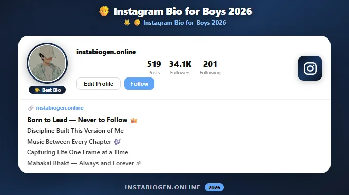999+ Best Bios for Instagram 2026 – All Styles Here