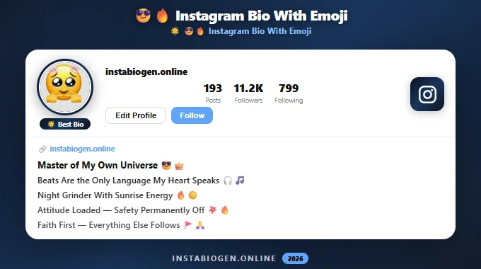 Best Instagram Bios with Emoji