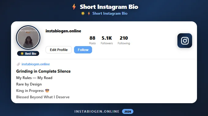 Short Best Instagram Bios