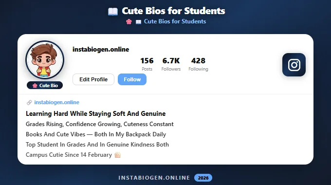 Cute Instagram Bios for Students